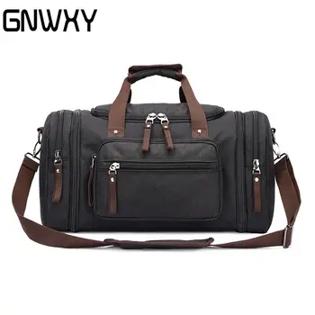  GNWXY, холщовые дорожные сумки большой емкости, высококачественная мужская дорожная сумка на выходные, ночная спортивная сумка, сумки для ручной клади