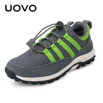  UOVO, Новая обувь для мальчиков и девочек, Спортивная осенняя детская обувь Унисекс, Дышащие детские повседневные кроссовки Eur #32-38