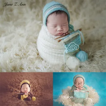  Реквизит для новорожденных Jane Z Ann, Детские цветные шапочки с оберткой для мытья посуды, набор для фотосессии, креативный забавный вязаный свитер, костюм