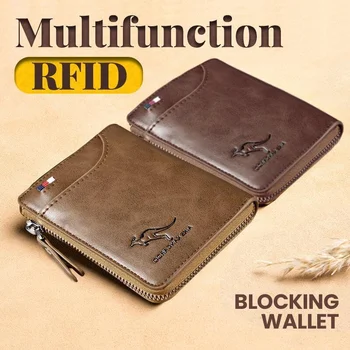  Кошелек с RFID-блокировкой, держатель для кредитных карт, защитный кошелек, портмоне, чехол для банковских карт из искусственной кожи для мужчин и женщин, Прямая поставка