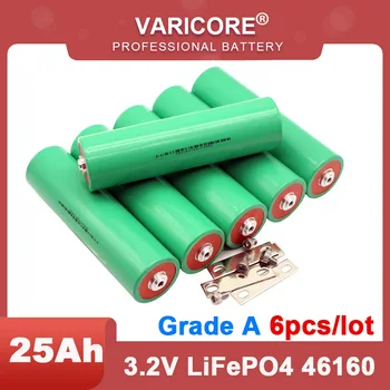  6шт 3,2 В 25Ah аккумуляторная батарея LiFePO4 фосфатная для 4S 12 В 24 В Мотоциклетные автомобильные моторные батареи модификация класса A cell + гайка M6