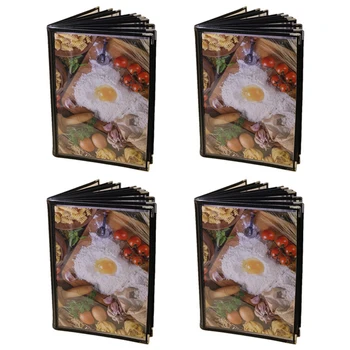  4 прозрачных обложки для меню ресторана для кафе-бара формата А4 в книжном стиле, 10 Страниц, 20 просмотров
