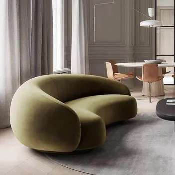  Тканевый диван специальной формы для трех человек, двойная дуга, Скандинавский диван-банан, Бархатная креативная комбинация, Креативный диван