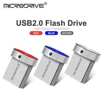  Высокоскоростной флэш-накопитель Mini USB 2.0 128 ГБ 64 ГБ 32 ГБ Металлический флеш-накопитель 128 64 32 16 ГБ USB Flash Memory Stick флешка Cle USB