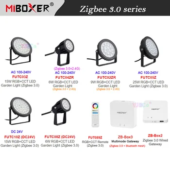  Miboxer tuya APP Zigbee 3.0 RGB CCT 6 Вт 9 Вт 15 Вт 25 Вт Светодиодный Садовый Светильник Водонепроницаемый IP66 Умный Открытый Газонный Светильник AC 110V 220V DC 24V