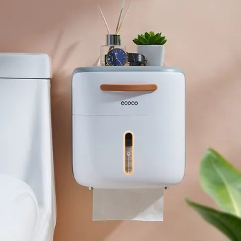  Новый многофункциональный держатель для туалетной бумаги без перфорации 2023 года, настенный Водонепроницаемый дизайн для ванной комнаты с двухслойным хранилищем