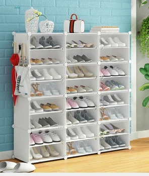  6-12-уровневый Стеллаж для обуви, Куб для хранения кроссовок, Органзы, Модульные Поделки, Большая емкость, 24-96 пар, Обувная башня, Пылезащитный шкаф для обуви
