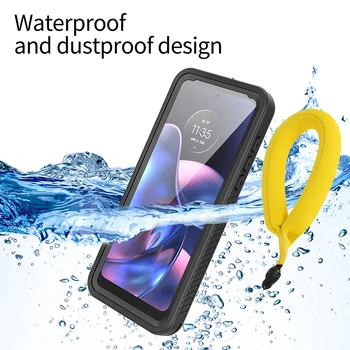  Водонепроницаемый чехол IP68 для Motorola Moto G Power 2022 Глубина погружения 2 м, подводное плавание, Спорт на открытом воздухе, Противоударный прозрачный чехол для телефона