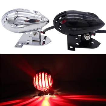  1 шт. Универсальный задний фонарь для мотоцикла, задний сигнальный фонарь, фонарь освещения номерного знака, лампа для Harley Chopper Bobber Cafe Racer