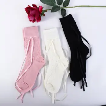  Дышащие удобные Бесшовные чулки Kawaii JK в стиле Лолиты, Длинные носки, Хлопчатобумажные носки, Женские бандажные чулки