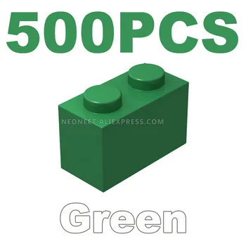  For 3004 93792 1x2 Высокотехнологичная перекидная защелка Строительные блоки запчасти MOC DIY Обучающая Классическая брендовая подарочная игрушка Зеленый