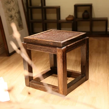  Японский Антикварный деревянный табурет Из дерева Павловнии, традиционная мебель для Гостиной, Портативная низкая подставка для табурета