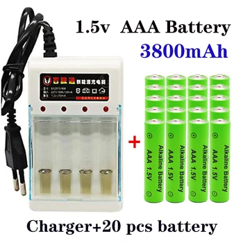  100% Новый 3800 мАч AAA Щелочная батарея AAA Перезаряжаемая батарея для игрушки с дистанционным управлением Batery Дымовая сигнализация с зарядным устройством