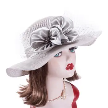  Lawliet Женская Нарядная Полипропиленовая шляпа в стиле Кентукки Дерби для Новобрачных Ascot floppy Hat A589
