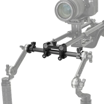  CAMVATE 15 мм Двойной Стержневой Зажим с Рельсовым Блоком ARRI Rosette Соединительные Крепления Для Плечевой Установки DSLR-камеры 15 мм Система поддержки стержня