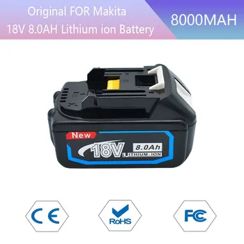  Оригинальный Для Makita 18V 8000mAh 18.0Ah Перезаряжаемый Электроинструмент Аккумулятор со светодиодной литий-ионной Заменой LXT BL1860B BL1860 BL1850