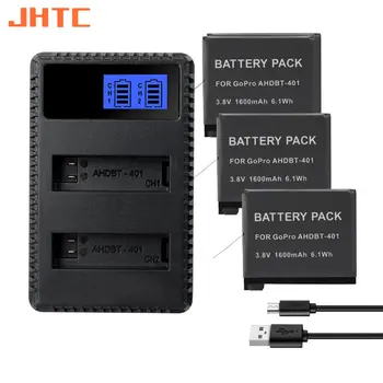  JHTC Для Gopro Hero 4 Зарядное устройство 1600 мАч Для Gopro Hero 4 Зарядное устройство для аккумуляторов Balck Аксессуары для экшн-камеры