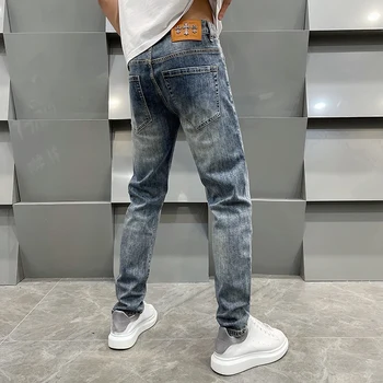  Винтажные джинсы Мужские Свободные прямые Сезонные модные брендовые широкие Универсальные длинные брюки для мужчин и женщин