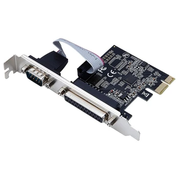  AX99100 Chipest RS232 Serial COM & DB25 Принтер с Параллельным Портом LPT к PCI Riser Card Адаптер Для Настольных ПК