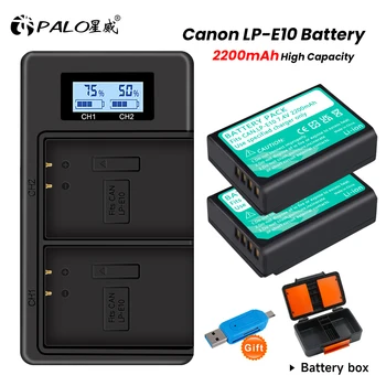  PALO LP-E10 LPE10 LP E10 Батарея для камеры + USB ЖК-зарядное устройство для Canon EOS 1100D 1200D 1300D Rebel T3 T5 T6 KISS X50 X70 Батарея