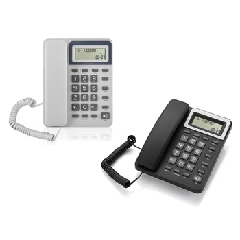  TSD813 Настольный Проводной стационарный телефон с функциями калькулятора вызовов на ЖК-дисплее для домашнего офиса, отелей