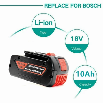  2023 НОВЫЙ Литий-ионный аккумулятор 18V 10A для Резервного Копирования Электроинструмента Bosch 18V 6000 мАч, Портативная Сменная Индикаторная лампа BAT609