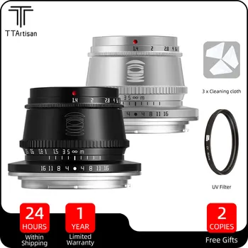  TTArtisan 35 мм F1.4 APS-C Объектив камеры с ручной фокусировкой для Sony E Mount Canon EOS M RF Fujifilm Fuji XF Leica L Nikon Z M43 Lente