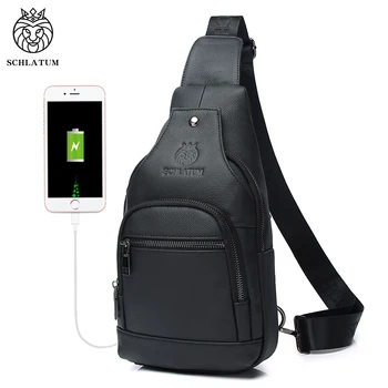  Мужская Нагрудная сумка, зарядка через USB, Водонепроницаемая Многофункциональная сумка через плечо, Роскошная сумка Через плечо