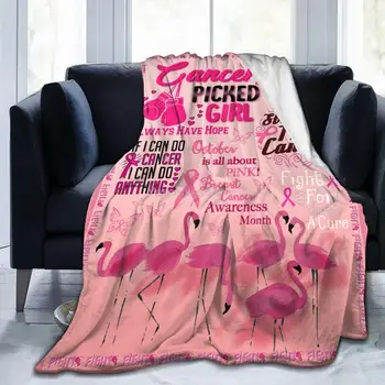  Рак молочной железы, Розовая лента, Мягкое одеяло для женщин, мужчин, Детское Легкое флисовое одеяло/для дивана