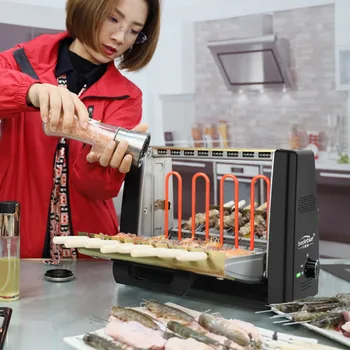 Электрический гриль для барбекю, Корейский Бездымный Электрический Гриль, Автоматическая Вращающаяся Печь для приготовления шашлыков, Коммерческая Печь