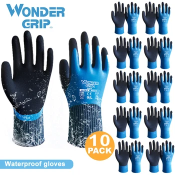  10 пар защитных рабочих перчаток, эмульсионные рабочие перчатки, автомобильные сборочные перчатки, водонепроницаемые нескользящие перчатки от рыбы с защитой от шпор