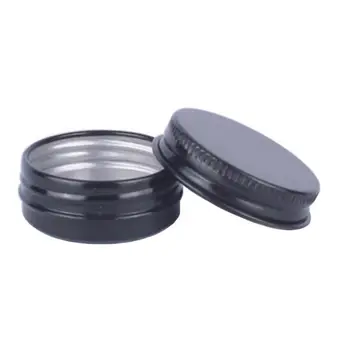  15 г пустых мини-черных алюминиевых баночек для крема, косметики для ногтей, металлических баночек для косметики Lin3624
