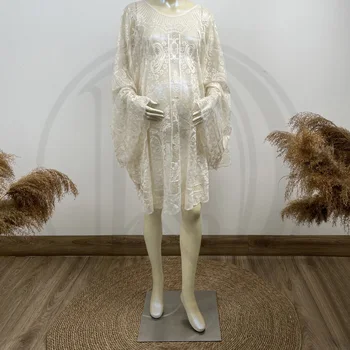  Кружевная накидка Don & Judy для фотосъемки беременных с длинным рукавом, Сексуальное Элегантное платье для беременных, аксессуары для фотосессии, женская одежда